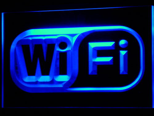 Wi Fi Logo Free Internet Services LED Light Sign